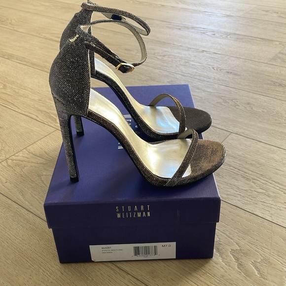 Stuart Weizman Nudist high heel sandal pyrite color size 7 MINT! - Picture 4 of 8